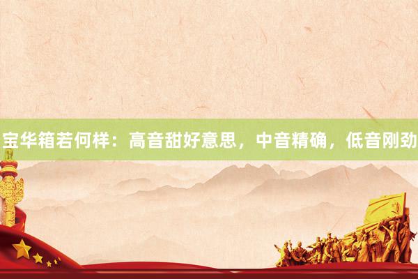 宝华箱若何样：高音甜好意思，中音精确，低音刚劲